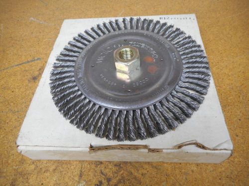 Weiler roughneck 09000 max 9000 rpm 6-7/8&#034; twist wire wheel brush new for sale