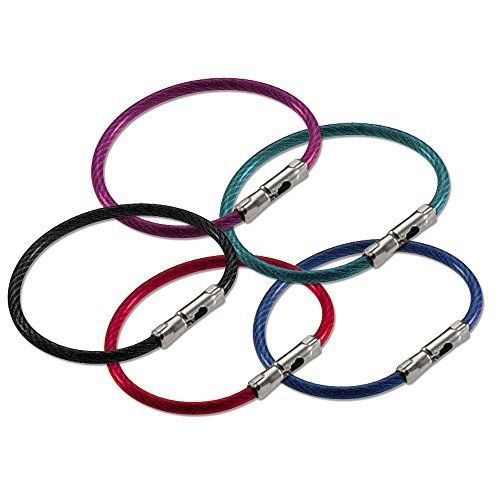 Lucky Line Products 5&#034; Flex-O-Loc, 5 Pack, Assorted Colors (7110005)