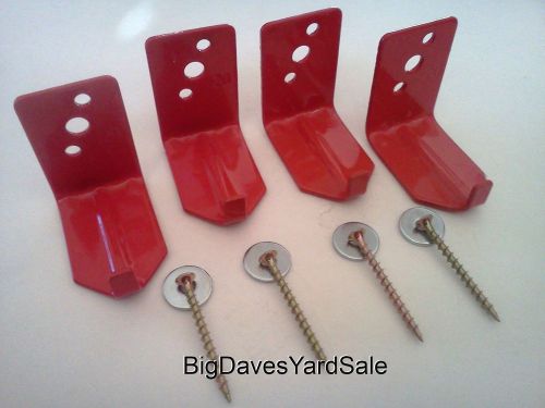 (4 Wall Hooks) Universal Bracket or Hanger for 10,15 or 20 lb Fire Extinguishers
