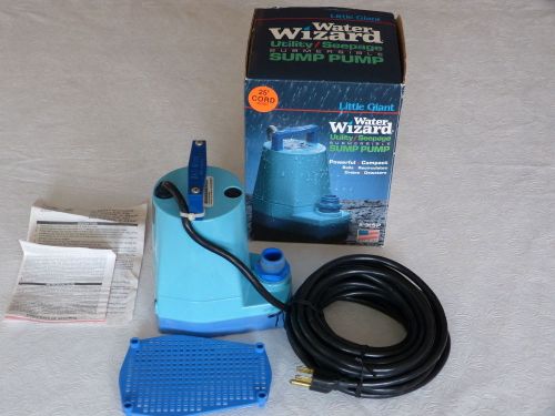 Little Giant Water Wizard Utility/Seepage Submersible Sump Pump 5-MSP 25&#039; Cord