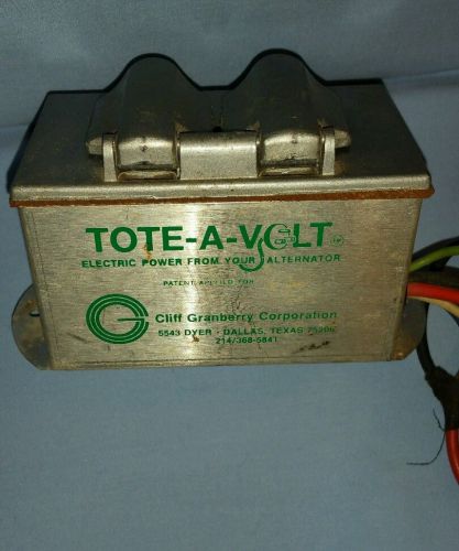 Tote-A-Volt Electric Power From Your Alternator Model 250 A Granberry Corp TX