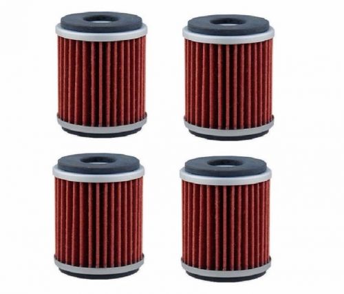4 Oil Filters for YZ450F WR450F YZ250F WR250F Yamaha Motorcycle Rep HF141 KN141