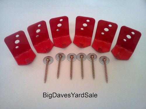 (6 Wall Hooks) Universal Wall Bracket or Hook for 5 lb. Fire Extinguisher