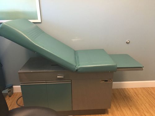 Medical Exam Table, sturrips with shelves and  storage