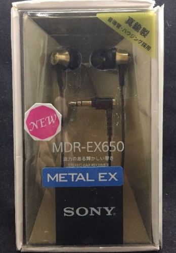 SONY MDR-EX650 T Inner Ear Headphones Brass Brown Japan Domestic Version New