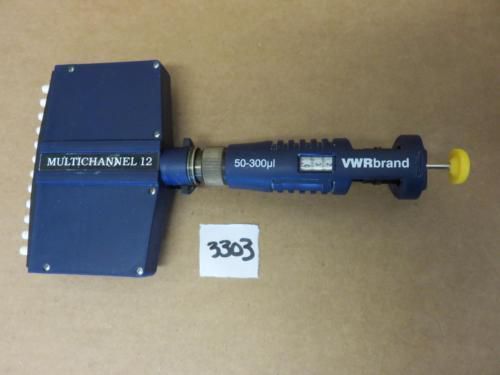 Vwr brand multichannel 12, 50-300ul 12-channel manual pipette for sale