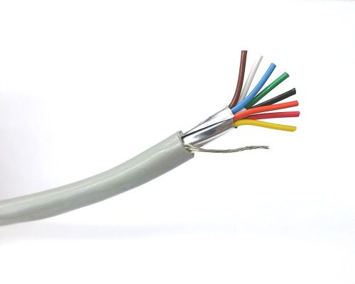 25&#039; 8 conductor 24 gauge shielded cable, cl2 rated 25 foot length ~ 8c 24awg for sale