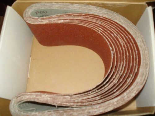 Abrasive Belts Coated 4&#034; W x 36&#034; OAL A/O 60 Grit Medium Grade QTY 10 |GU3|