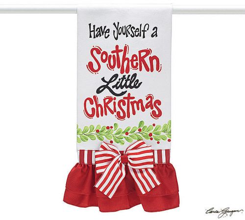 Cotton Tea Towel, Southern Christmas style, Cute Gift Idea, Kitchen Linen