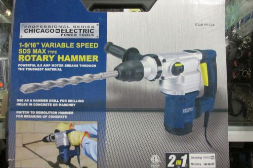 chicago electric SDS MAX TYPE rotary hammer 1 9/16 69334 AMP 8.5