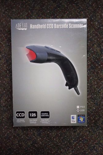 Adesso Handheld CCD Barcode Scanner NuScan 2100U USB 1 of 4