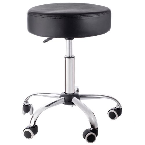 Massage Therapist Stool With Wheels Adjustable Medical Stools Rolling Shop Black