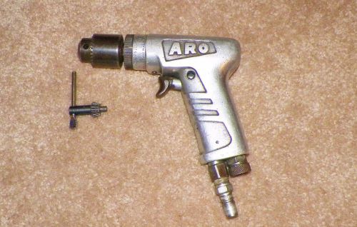 Vintage ARO Pneumatic3/8&#034; Drill Model 7512D With Chuck Key.