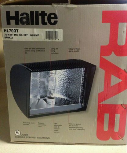 RAB HALITE HL70QTBRONZE WITH 70 WATT LONG LIFE LAMP (INDUSTRIAL GRADE)