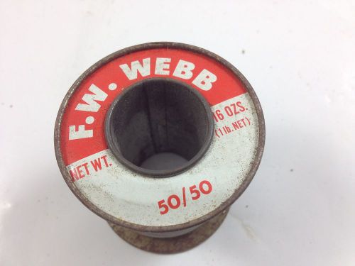 F.W. Webb ~ Quality Solder ~ 50 tin / 50 lead ~ 12 oz Spool