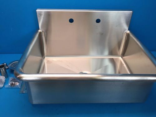Just single compartment stainless steel surgeons wash up sink w/ faucet &amp; drain for sale