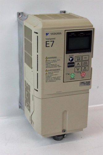 Yaskawa Varispeed E7 CIMR-E7U23P7  240V-16.8A~5HP~Pulse Width Modulated Drive