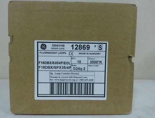 GE FLUORESCENT LAMPS ORDER CODE 12869 BASE G24q-2 BOX OF 10