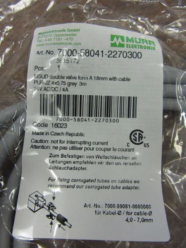 MURR ELECTRIC #7000-58041-2270300 MSUD DOUBLE VALVE CABLES (4 NEW)