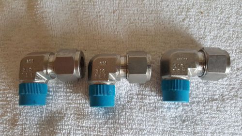 Lot of 3 Swagelok 316 ELBOW CONNECTOR 316 Stainless Steel TUV 278/03