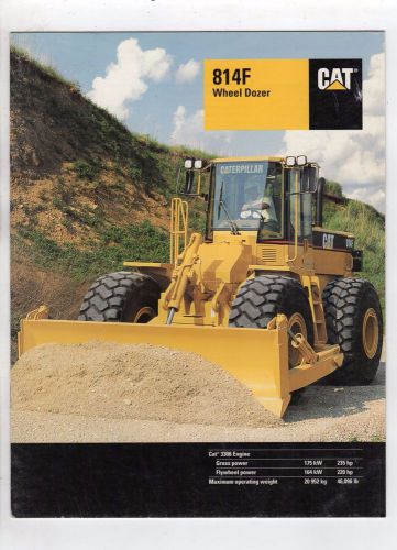 Caterpillar sales/spec brochure 814F Wheel Dozer 1996 free ship USA