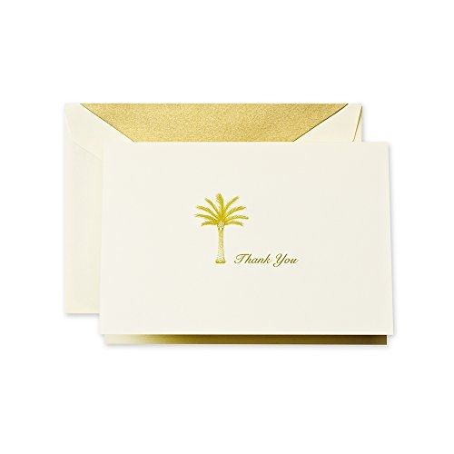 Crane &amp; Co. Hand Engraved Palm Tree Thank You Note (CT1421)