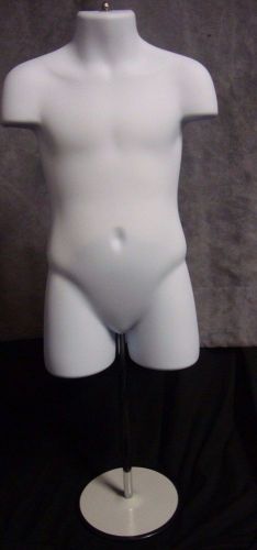 4 Child Mannequin White Dress Body Form with 2 Hook. No bases sold separately.