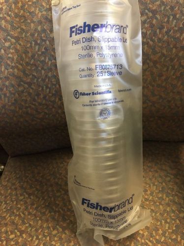 FB0875713 Fisher Plastic Sterile Petri Dish Dishes 100x15mm, Polystyrene - 25 pc