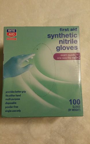 100 First Aid synthetic nitrile exam quality One size fits all. RITE AID