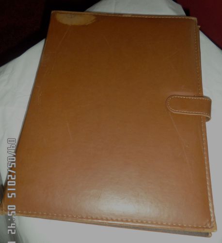 Markings by C.R. Gibson Brown Bonded Leather Padfolio USED