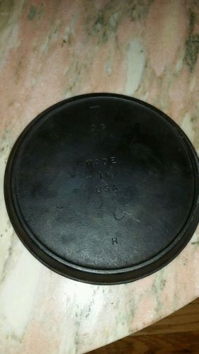 ROUND CAST IRON LAPPING PLATE, SURFACE PLATE Sad Iron Warmer #7 0G H Made in USA
