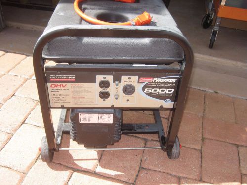 Coleman Powermate Premium Plus generator 6250 maximum Watts 5000 running Watts