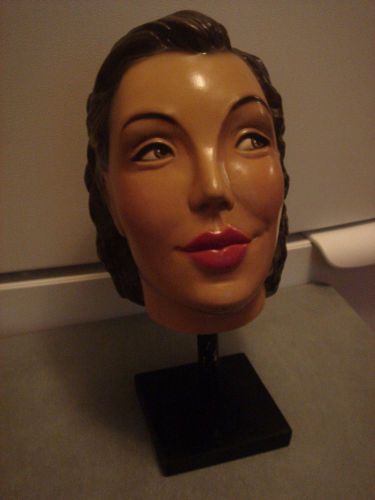 Vintage Lady Mannequin Head Store Display Art Deco Mid Century Home Decor