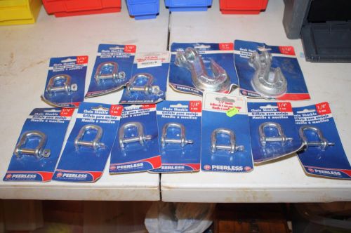 Peerless chain shackle and grab hook lot (12) pieces for sale