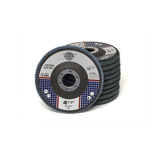 Benchmark Abrasives 4.5&#034; x 7/8&#034; Premium Zirconia Flap Disc Grinding Wheel 80