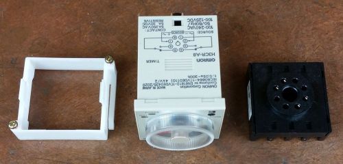 Omron Timer with Relay Socket * H3CR-A8 * P3G-08 * 100-240 VAC * 100-125 VDC