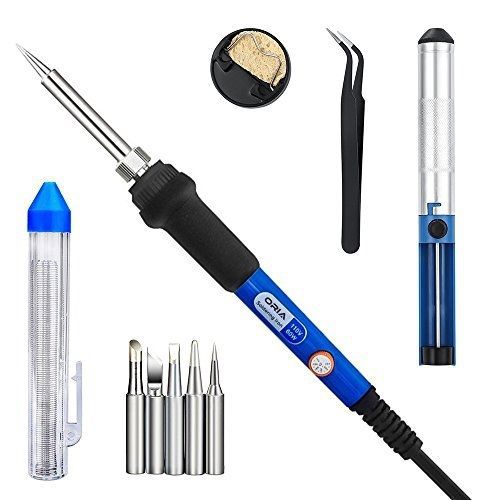 Oria 6-in-1 Soldering Iron Kit, 60W 110V - Adjustable Temperature with 5pcs
