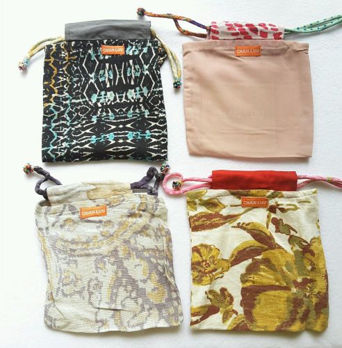 NEW! Auth. QTY 4 CHAN LUU Jewelry POUCH Beaded Drawstring Bags #2
