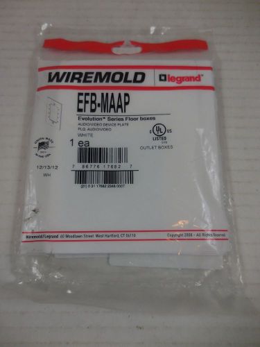 Legrand Wiremold EFB-MAPP Evolution Series Audio Video Device Plate White NIB