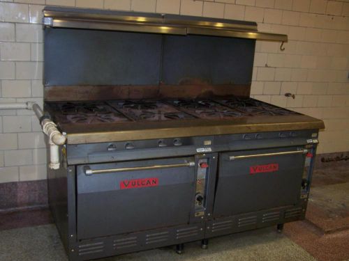 Vulcan 7845-a h.d. commercial natural gas 8 burners s.s. stove range oven for sale