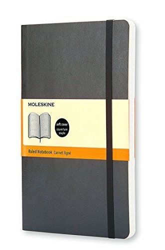Moleskine Classic Ruled Soft Cover Notebook, Large 5 x 8.25-Inches (Classic
