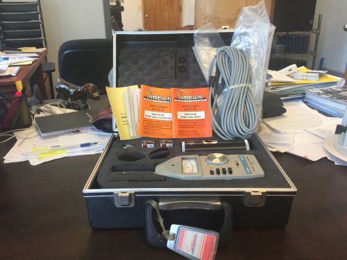 SIMPSON 886-2 SOUND LEVEL METER w/ 890 SOUND LEVEL CALIBRATOR and MANUALS MINT!