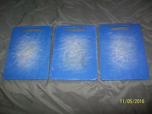 IKEA BLUE CUTTING BOARD LOT OF 3 (SIZE OF EACH 13.5&#034; X 9 5/8&#034;)