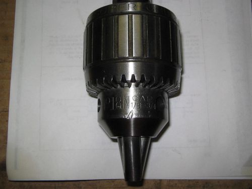 Jacobs #18n drill chuck, mt4 shank, jt3 mount, 1/8-3/4&#034;capacity,  wel for sale