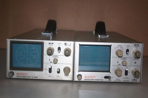 Hitachi Vectorscope V-089 and Waveform Monitor V-099