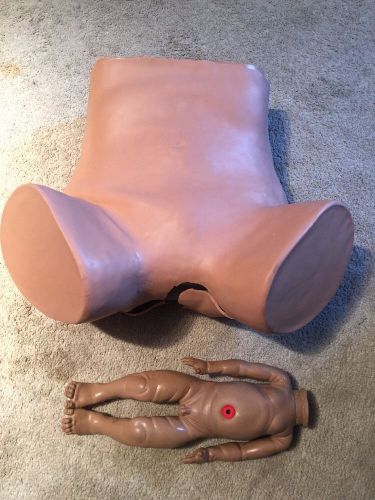 Birthing Simulator 17&#034; X 20&#034; X 10&#034; Torso Baby Training Birth Dummy Carrying Case