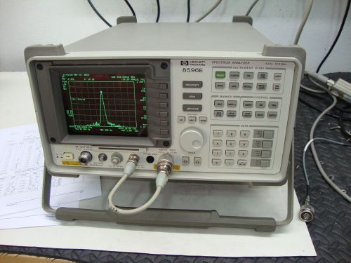 Hp agilent 8596e spectrum analyzer calibrated with tracking generator 12.8 ghz for sale