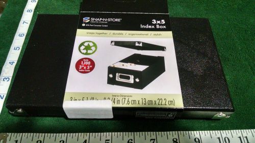 Snap-N-Store 3x5 Index Card Box, Black (SNS01573) (#100)