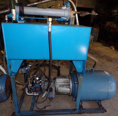 Macmillin hydraulic system w/ 50 gal. reservoir, 75 hp motor, heat exchanger for sale