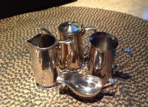 InterContinental Hotel D.W. Haber NY  silverplate Tea/coffee pot, Gravy, Water